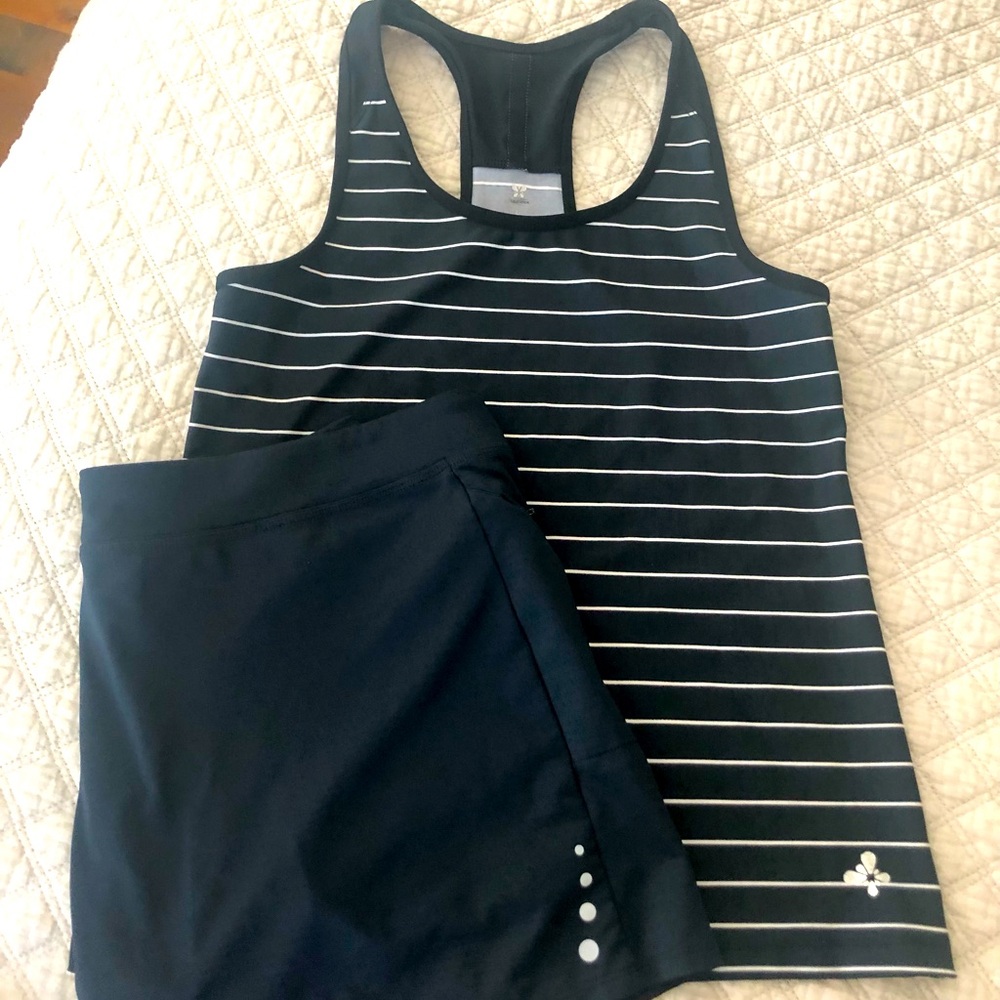 L.L. Bean skort and tank Sz Lg